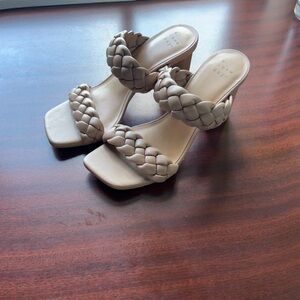 a new day Taupe Braided Heeled Sandals